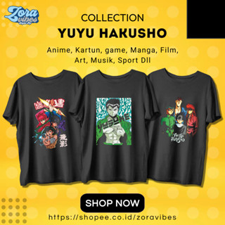 เสื้อยืด พิมพ์ลายการ์ตูนอนิเมะ Yuyu Hakusho Rap Tee