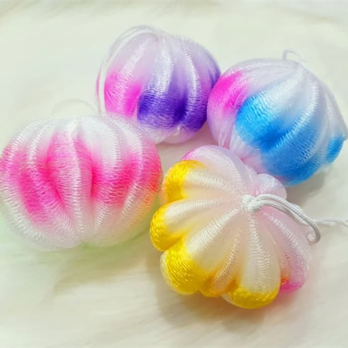 (SABENA Shop) RAINBOW BLOOMING BATH SPONGE / SOFT SHOWER SPONGE