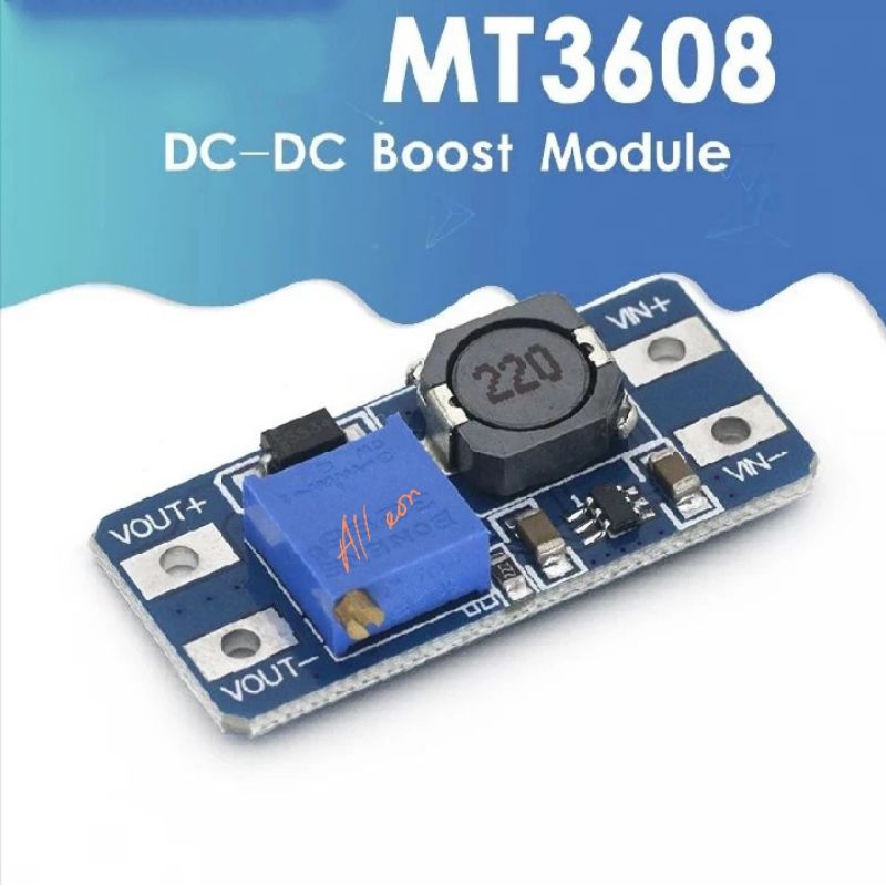 MT3608 Step Up DC-DC 2A Stepup DC เป็น DC Module Power Booster