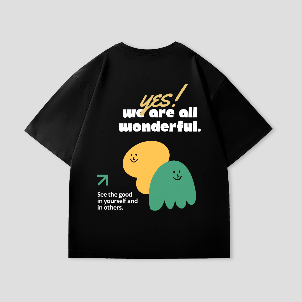 MADMAN เสื้อยืด Oversize YES WE ARE ALL WONDERFULL | HO DMDM - 33