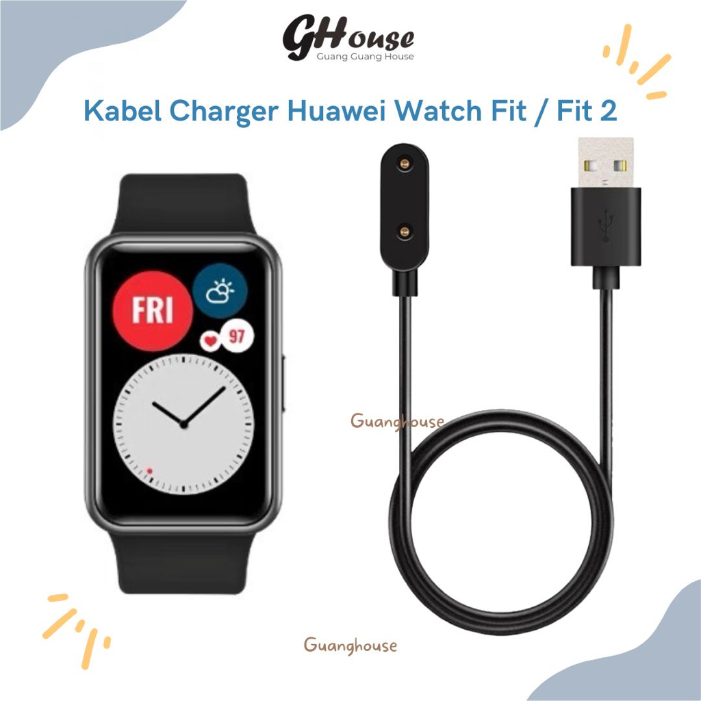 Huawei Watch Fit สายชาร์จ Huawei Watch Fit 2 USB Charger Magnectic สําหรับ Huawei Watch Fit 2 Black White Charger Huawei Band 6/7/8
