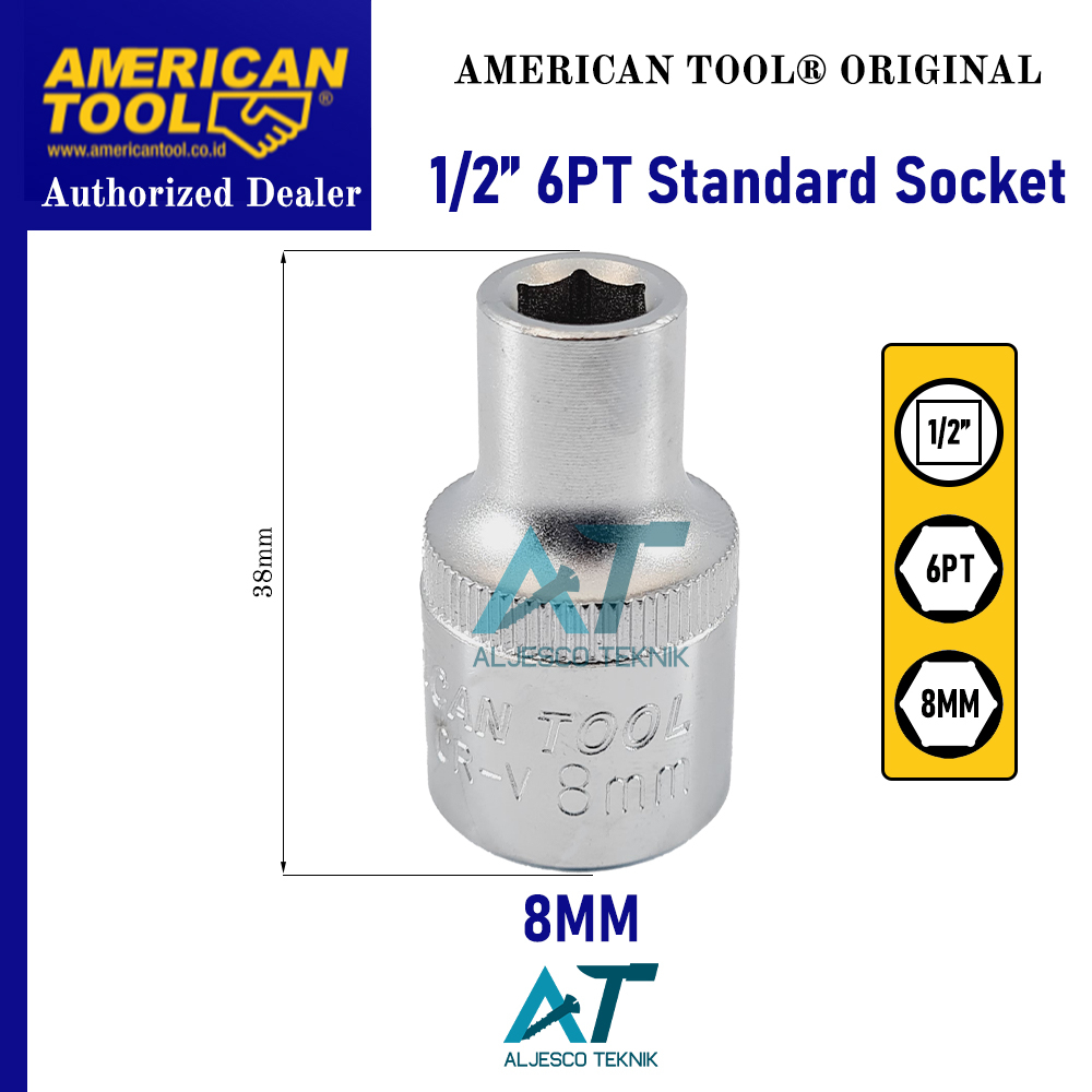 MATA AMERICAN TOOL 1/2 INCH 8MM 8 MM 6PT SOCKET WRENCH