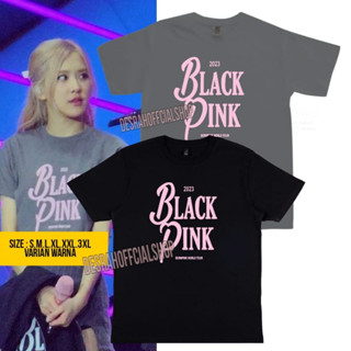 เสื้อยืด พิมพ์ลาย Blackpink bornpink world Tour 2023 (เวอร์ชั่นเขียนสีชมพูเต็ม)