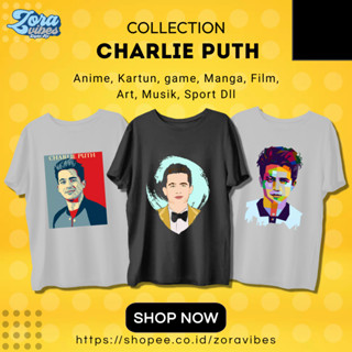 เสื้อยืด พิมพ์ลาย Charlie PUTH 1 I KAOS I CUSTOM I Music I POP