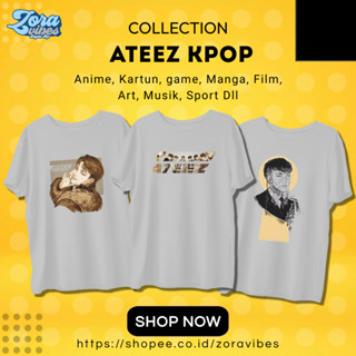 เสื้อยืด พิมพ์ลายศิลปินเกาหลี ateez