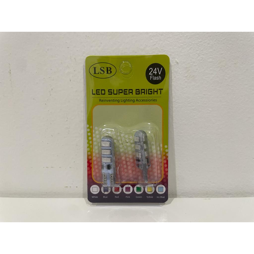 MATA 1 ชุด 6-EYE JELLY TWILIGHT ไฟ LED 12 VOLT & 24 VOLT STRBE FLASHING UNIVERSAL T10 12V