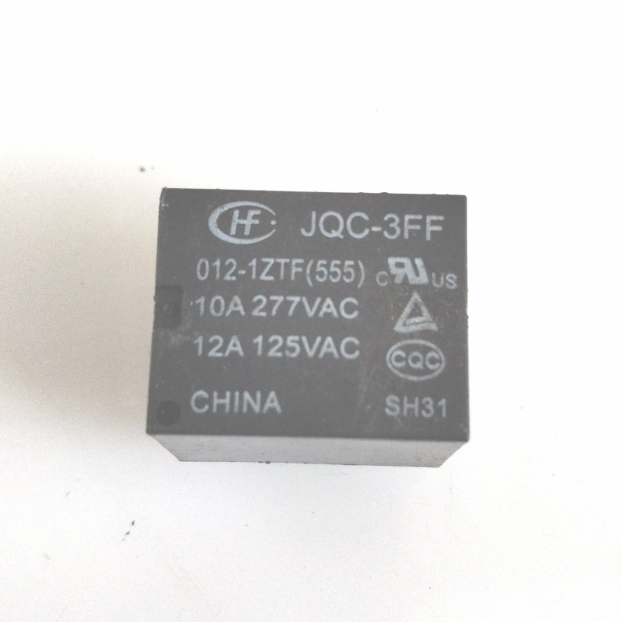 JQC-3FF รีเลย์ HF 012-1ZTF(555) / HONGFA SPDT รีเลย์ 10a 227vac คอยล์ 12v