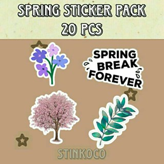 [20 ชิ้น] สติกเกอร์ SPRING มี 20 สติกเกอร์