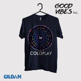 เสื้อยืด คอกลม พิมพ์ลายผีเสื้อ COLDPLAY