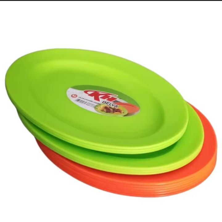 BELVA KH M Oval PLATE / PLANET PLATE พลาสติก / จานหมุน / จานอเนกประสงค์