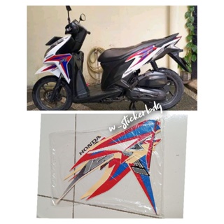 สติกเกอร์ติดตัวถังรถยนต์ สําหรับ Honda Vario Techno 125 2013 มีสีขาว สีแดง สีฟ้า