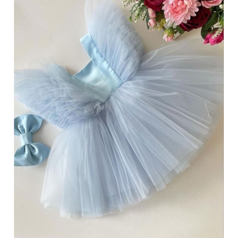 FULL MEGAR CHILDRENS TULLE DRESS, GIRLS BIRTHDAY PARTY DRESS