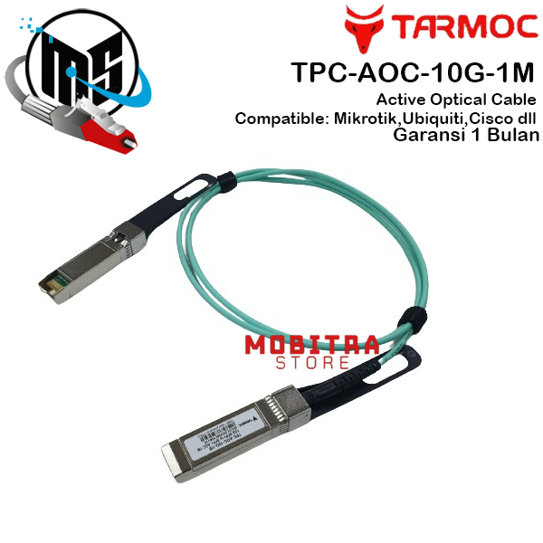 Tarmoc TPC-AOC-10G-1M | เอสเอฟพี+ สายออปติคอลแอคทีฟ 1 เมตร