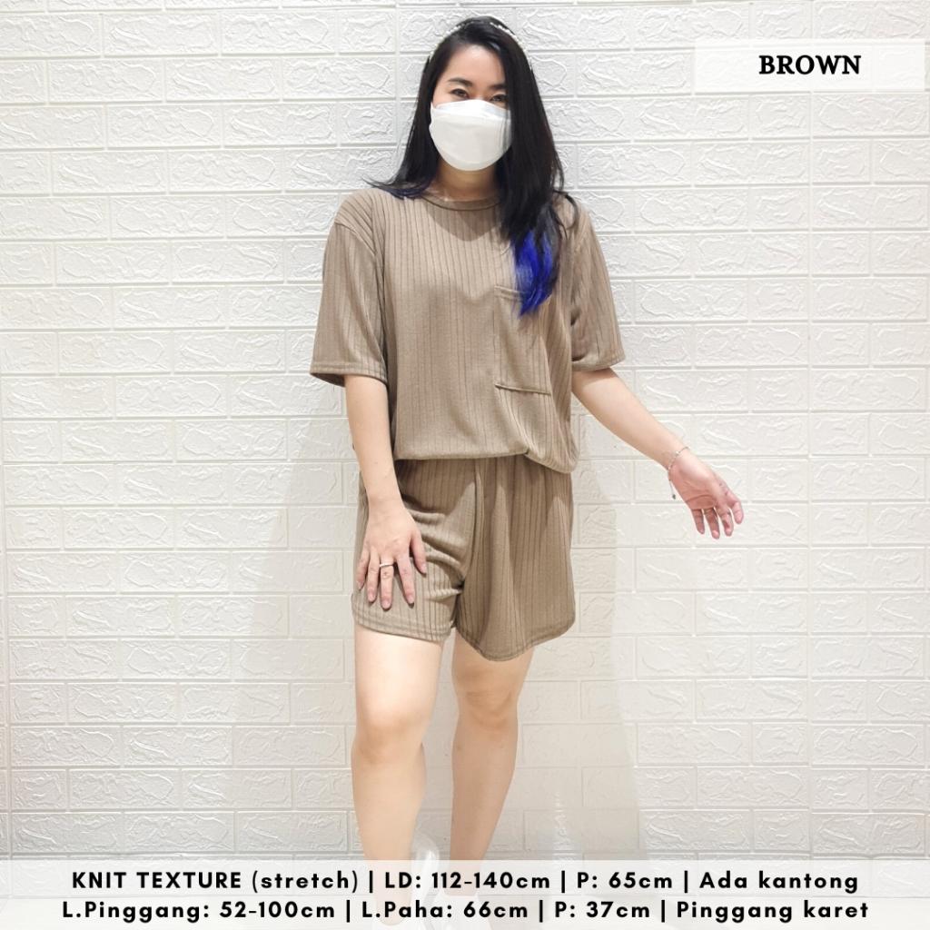 4141 starline oversize กระเป๋าถักสั้น set