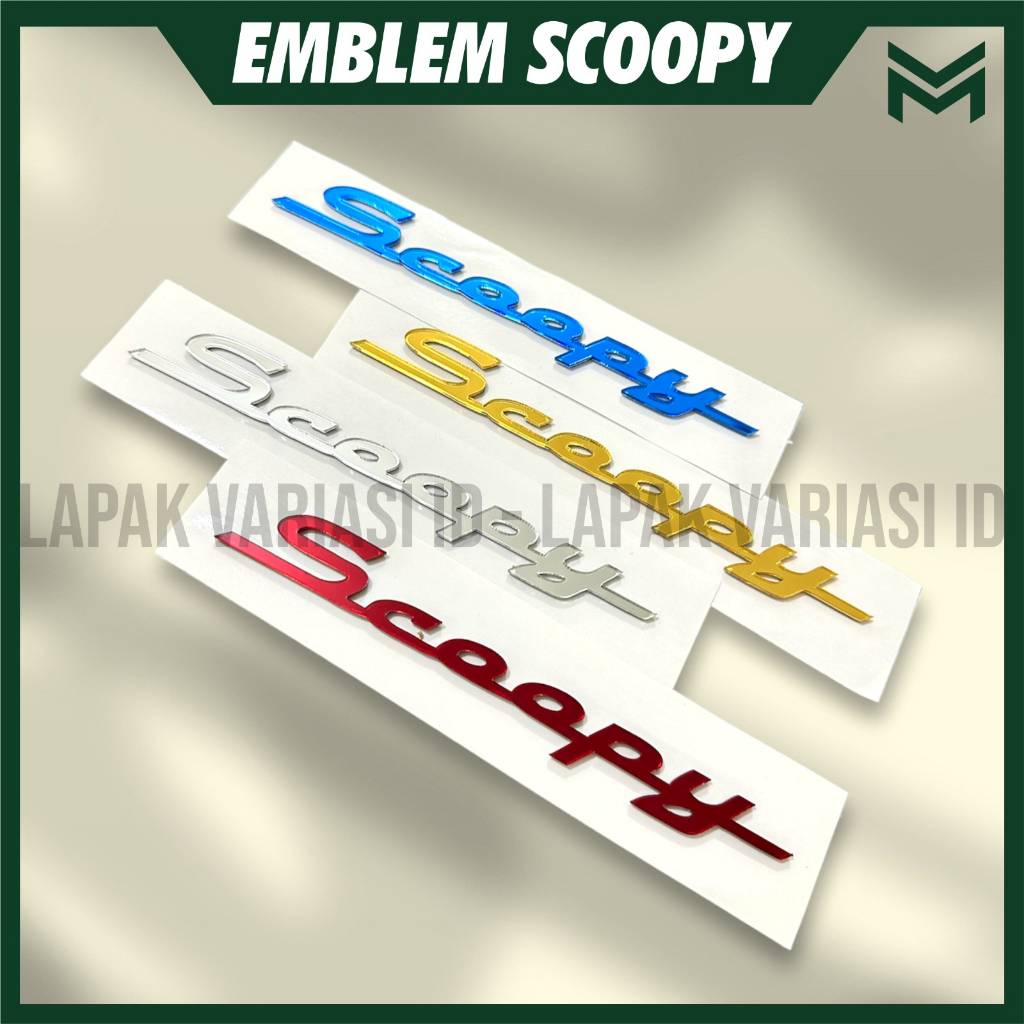 Scoopy EMBLEM PAIR ซ้ายขวาสแตนเลส 2PCS SCOOPY LOGO EMBLEM GLASS STICKER SCOOPY LOGO EMBLEM SCOOPY รถจักรยานยนต์สติกเกอร์ SCOOPY THICK SCOOPY EMBLEM AKRYLIC EMBLEM SCOOPY LOGO นูนสําหรับรถจักรยานยนต์ Motorcycles PREMIUM THICK MATERIAL