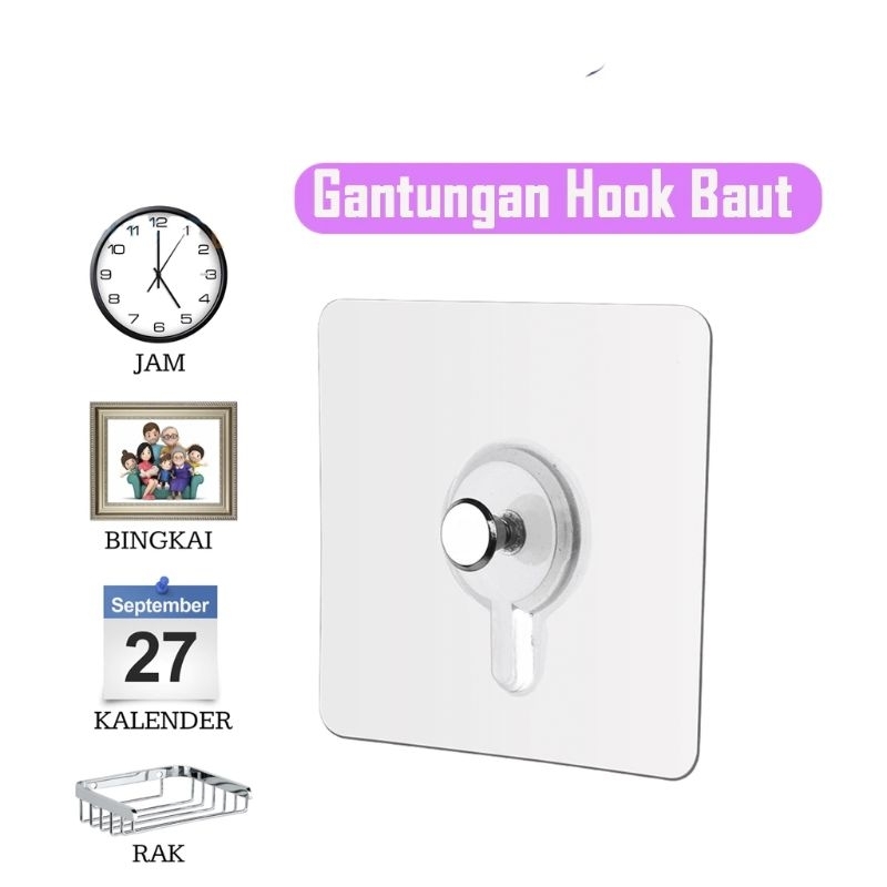 Gantungan Magic Hook Hanger Bolt Nail Nut Magic Hook Hanger