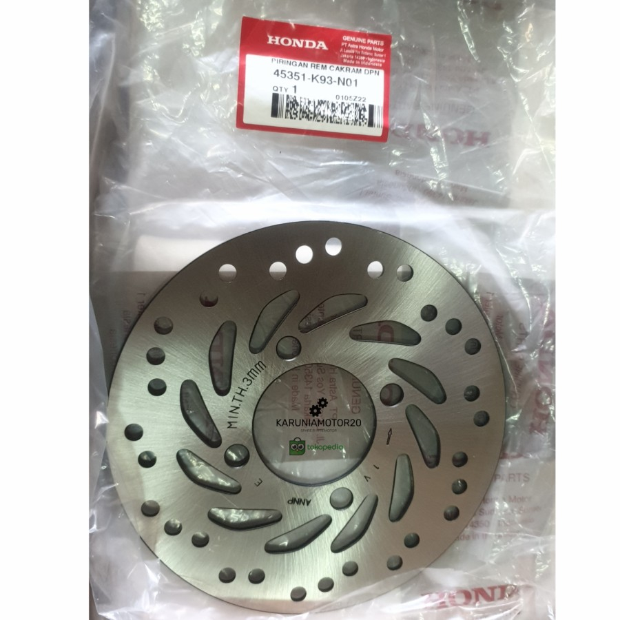 จานดิสหน้า AHM ดั้งเดิมสําหรับ Beat Scoopy Vario 45351-K93-N01