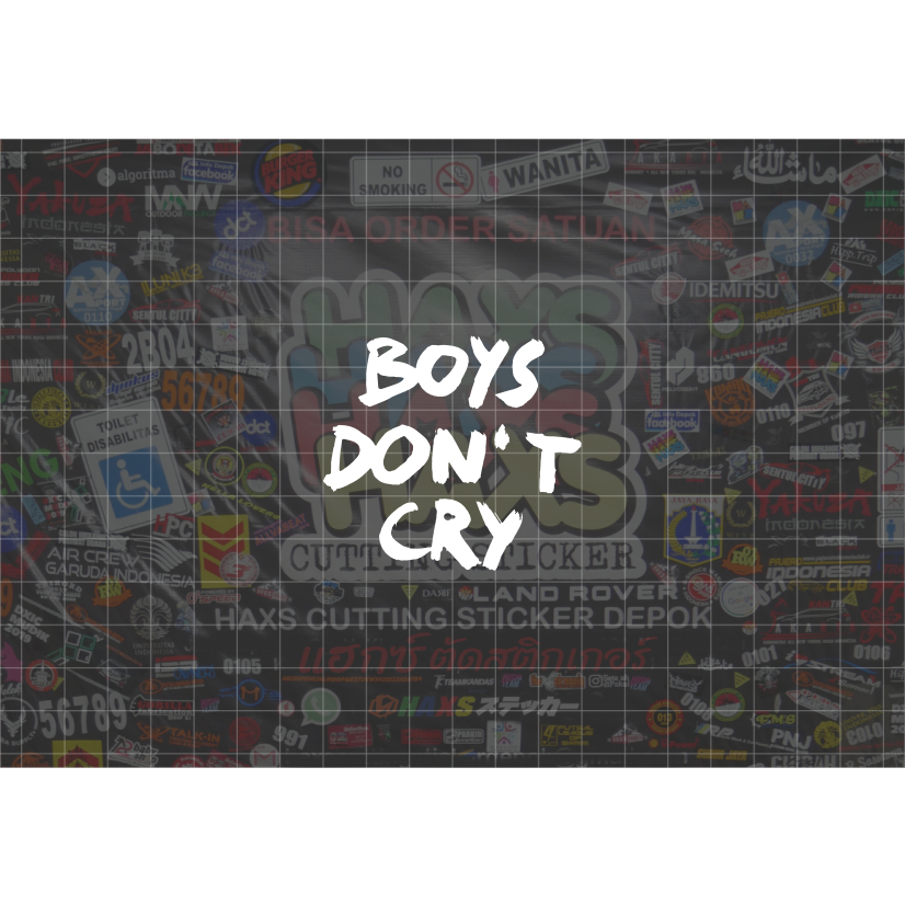 สติ๊กเกอร์ตัด Boys Dont Cry V1 ขนาด 6 ซม. สําหรับรถมอเตอร์ไซค์รถยนต์