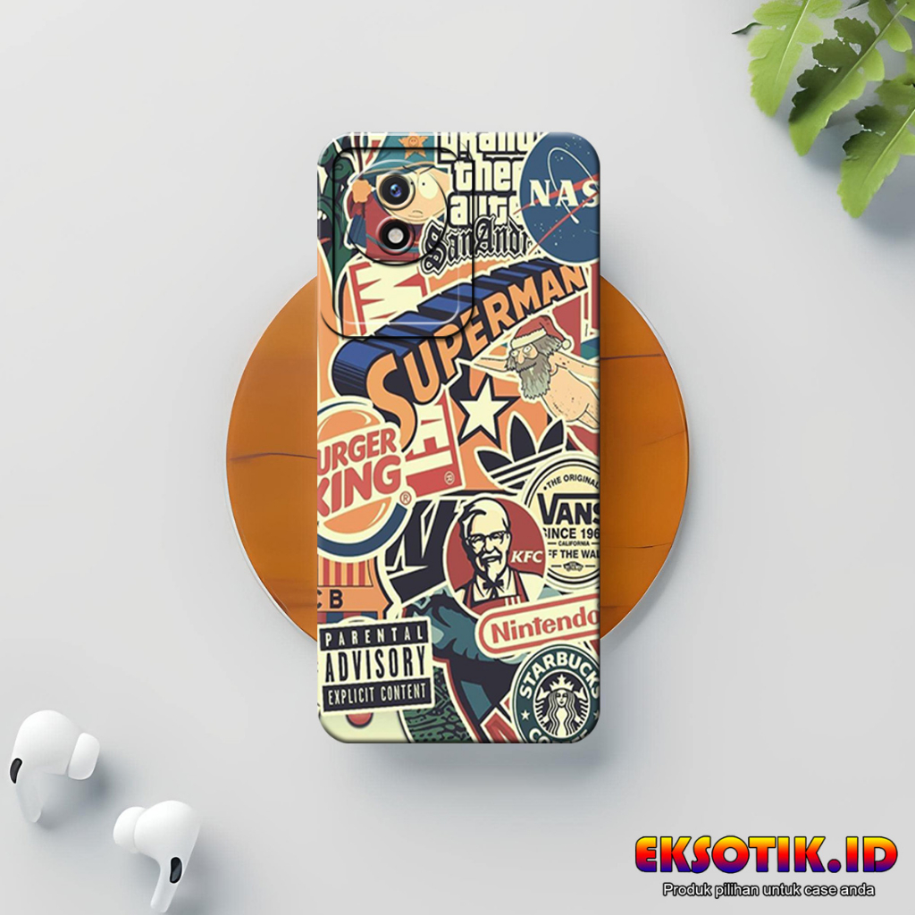 VIVO Y02T กรณี Eksotik.id VIVO Y02T ปลอก VIVO Y02T ซิลิโคนโทรศัพท์มือถือผิวอุปกรณ์เสริม Hardcase Sof