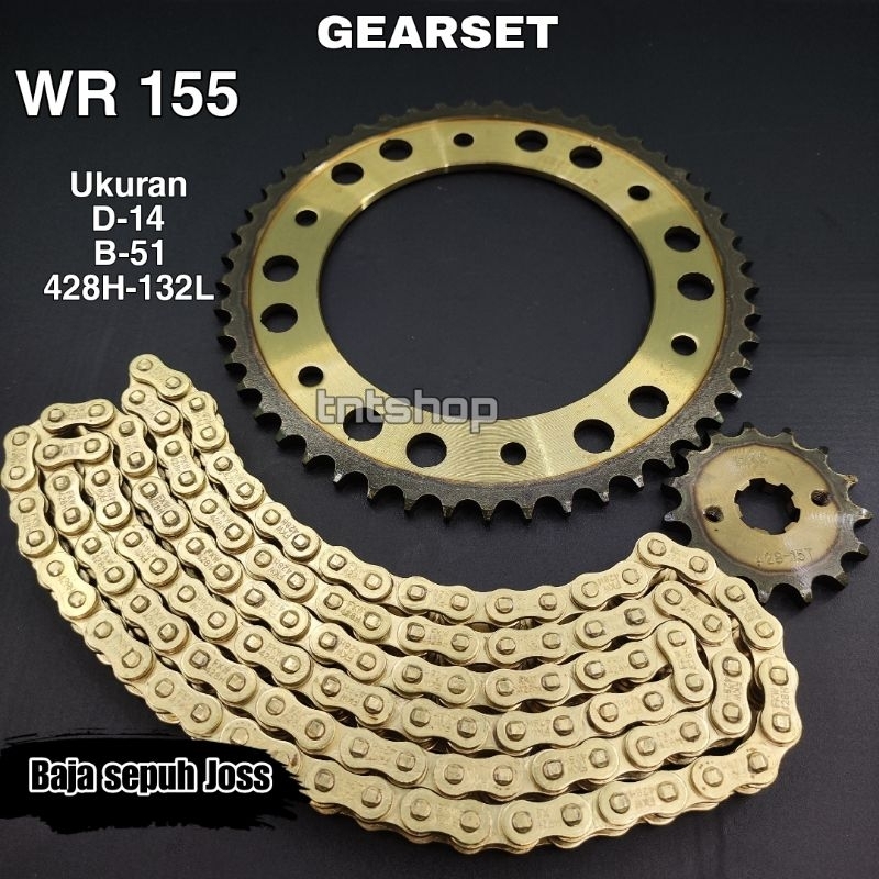 ชุดเกียร์ Gir แพคเกจ WR155 WR 155 Steel joss - ชุดเกียร์ wr 155 ชุดเกียร์ wr155 wr155
