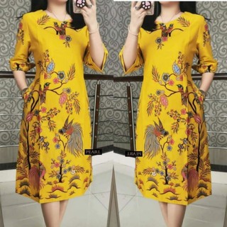 DRESS BATIK KEKINIAN UKURAN JUMBO UNTUK ORANG GEMUK LD 120 LD 130 BAJU PESTA MODERN MODEL TERBARU 2023 KOMBINASI SAKU KANAN PAKAIAN KANTOR MASA KINI BUSANA WANITA REMAJA dan DEWASA
