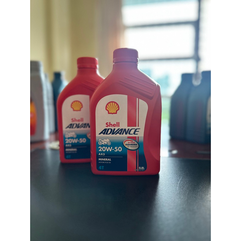 เชลล์แอดวานซ์ 20w-50 AX3 4T เนื้อหา 0.8L