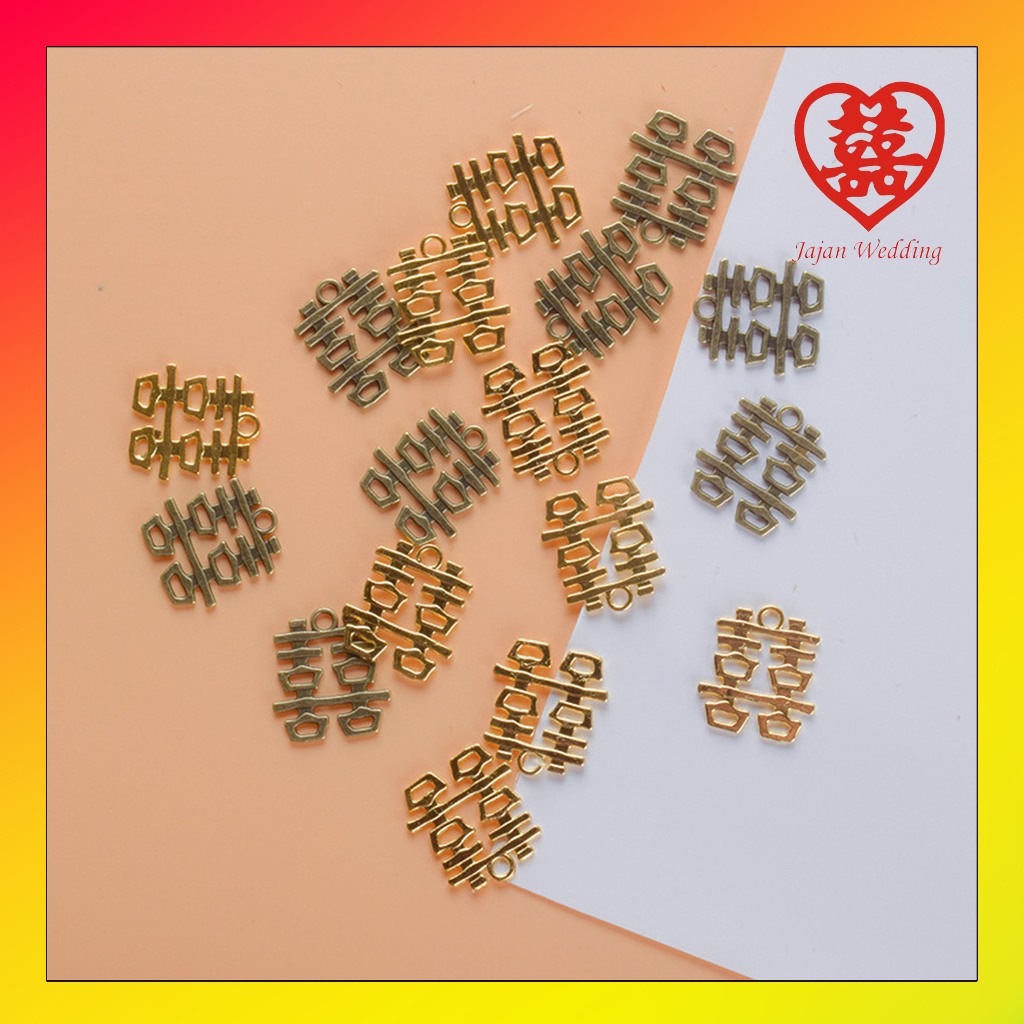 GANTUNGAN JW Shuang Xi Gold Pin Hanger 1 ชุดพร้อมพิน 1 KG=200 ชิ้น JW50