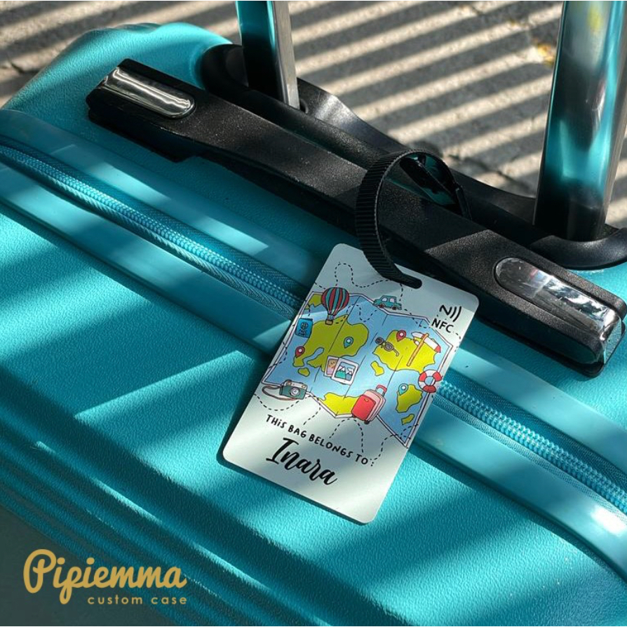 Gantungan แท็กกระเป๋าเดินทาง NFC Smart Tap Travel กระเป๋าเดินทางที่แขวนกระเป๋า