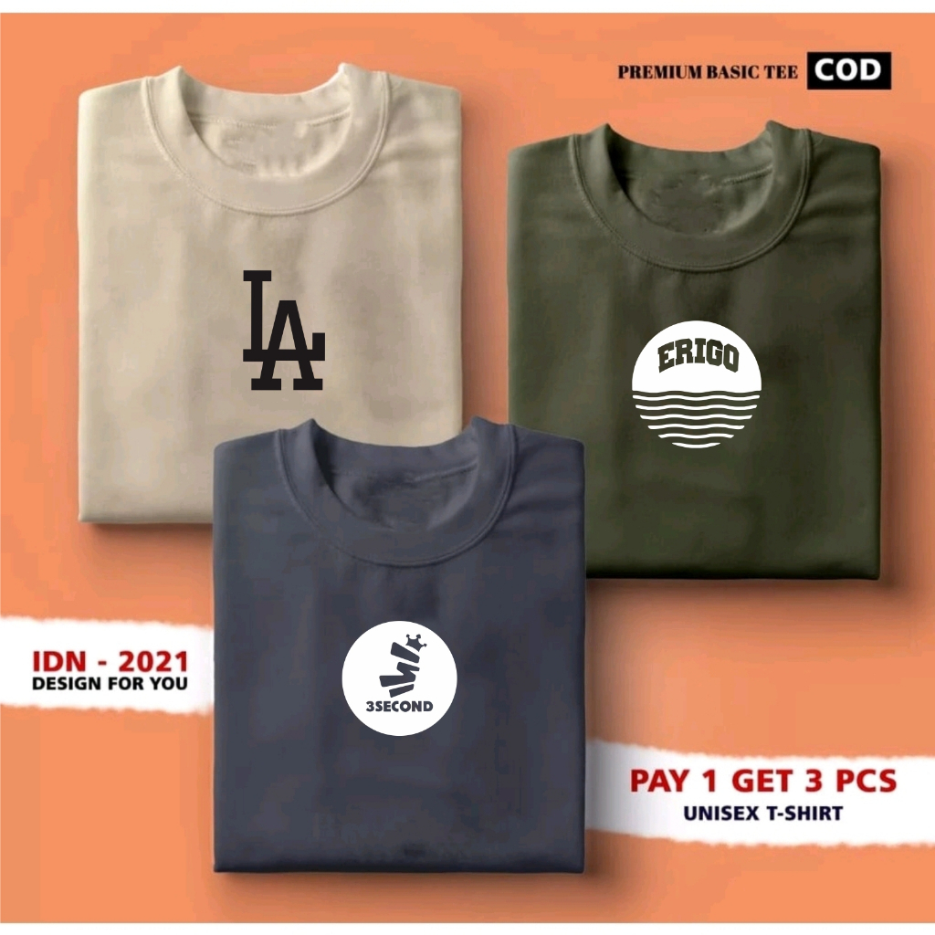 ซื้อ 1 หรือ 3 ชิ้น HARAPAN STORE JAYA - เสื้อยืด Distro - Distro เสื้อยืดผ้าฝ้าย 100% Combed 30S - เ