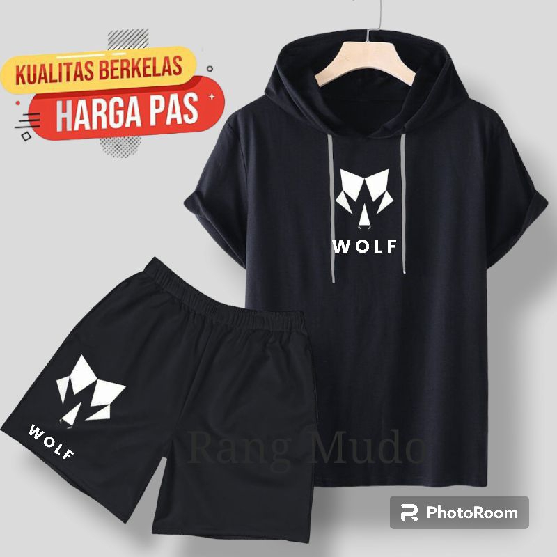 Wolf Men 's hodie Suit One set Of Best Quality Pants And Shirt