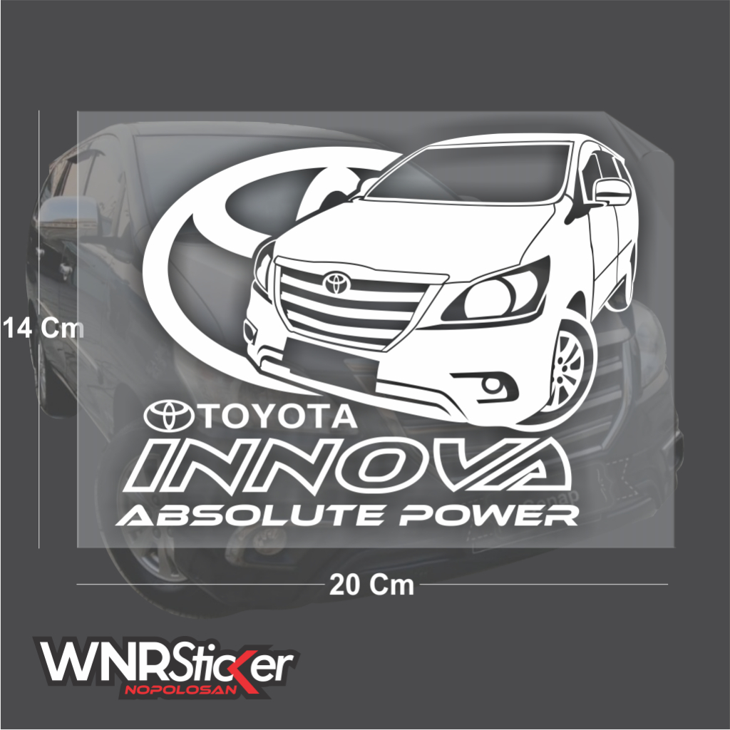 สติกเกอร์วาจาหน้าต่างรถยนต์ INNOVA Barong ใหม่ล่าสุด