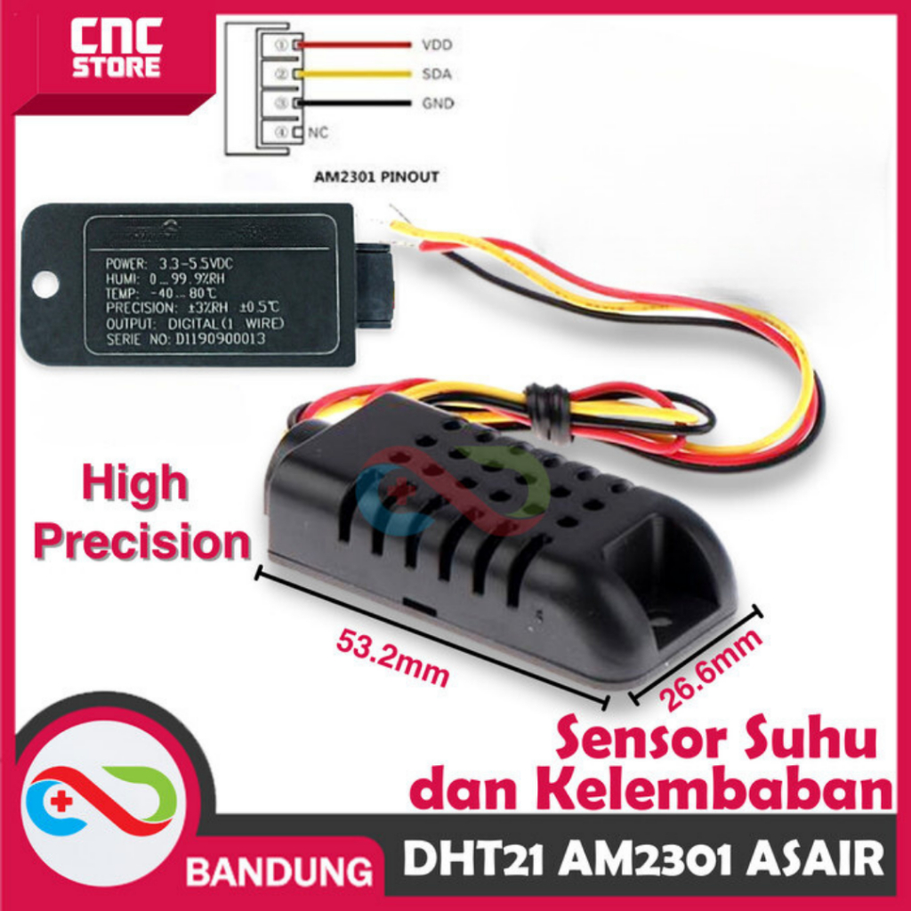 DHT21 AM2301 เซ็นเซอร์ที่เหมาะสมและเซ็นเซอร์สื่อสารคุณภาพสูง ARDUINO