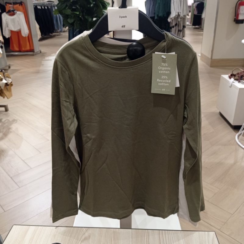 อืม || 3 ชิ้น hnm Long Sleeve Boys T-Shirt Top (6-8Y)