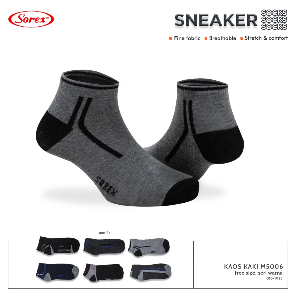 SOREX MEN 5006 SNEAKER SOCKS - ถุงเท้าผู้ชาย