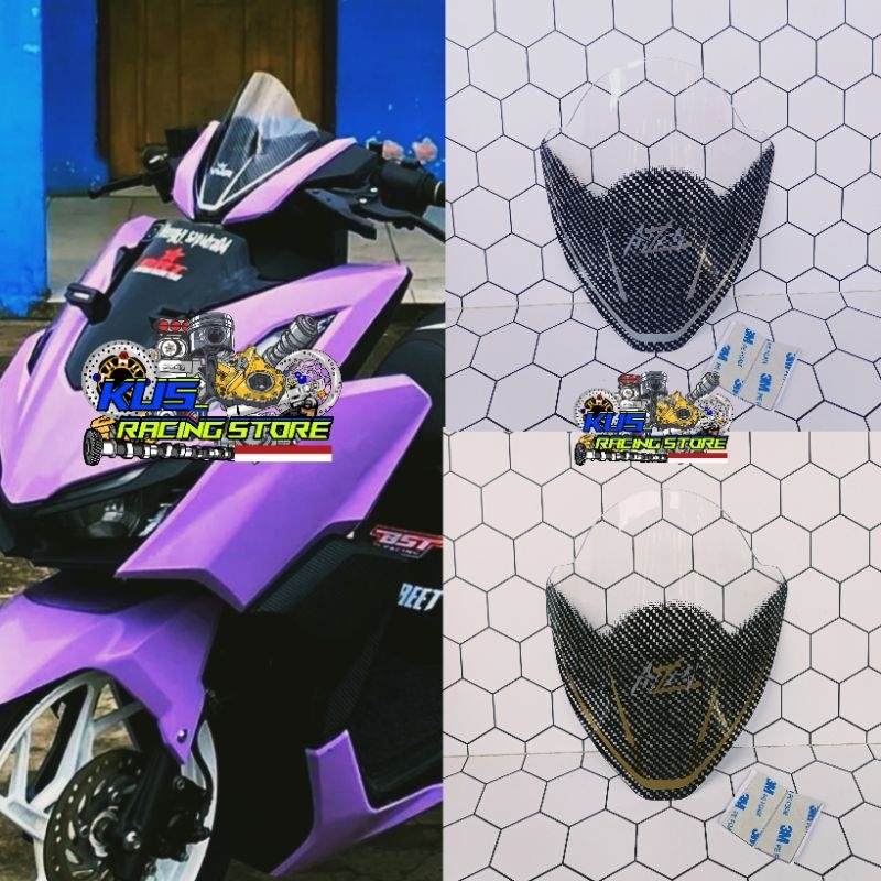 HONDA VARIO 160 CBS WINDSHIELD VISOR CARBON LIST AIZEN