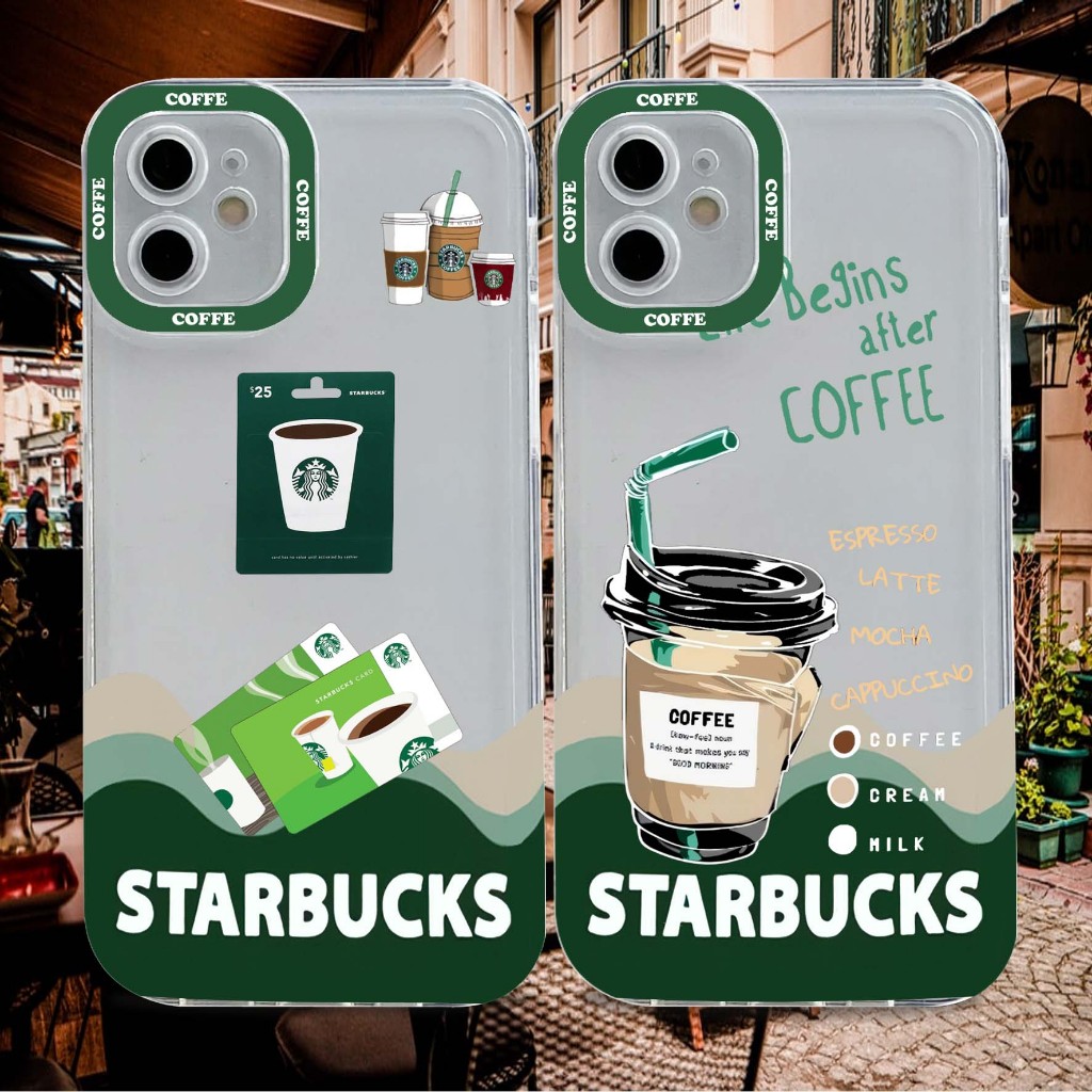 DY-254 CLEAR Case สําหรับโทรศัพท์มือถือ IPHONE 11 ทุกรุ่น STARBUCKS COFFEE MOTIF