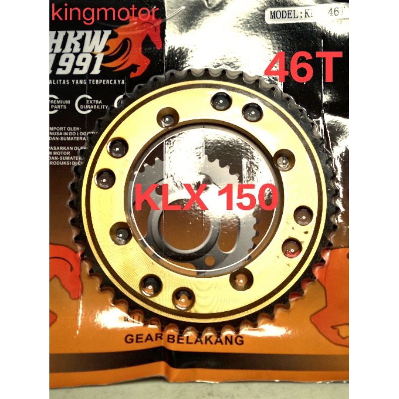 REAR GEAR GEAR GOLD 46T KAWASAKI KLX 150 SUPER THICK STEEL