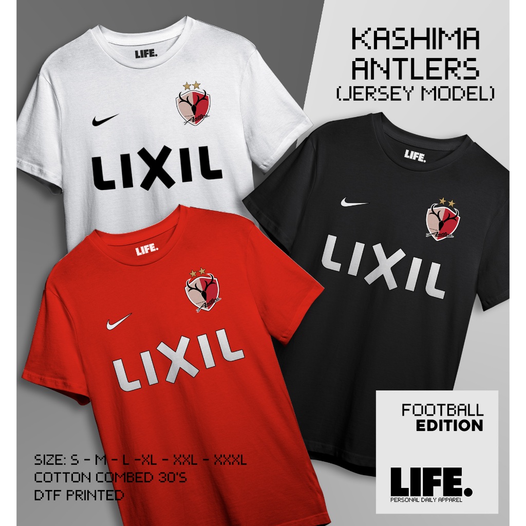 Katun Kashima Antlers ฟุตบอลเสื้อยืดล่าสุดญี่ปุ่น League Club ญี่ปุ่นฟุตบอล Club Combed 30s ผ้าฝ้ายว