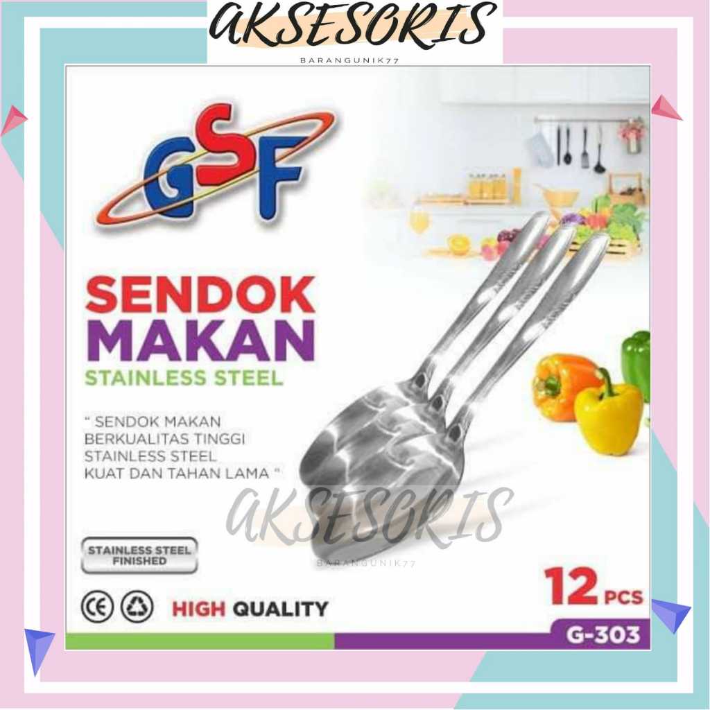 GSF G-303 TABLESPOONS / GSF 303 STAINLESS TABLES / 1 DOZEN STAINLESS TABLESPOONS / 12 ชิ้น / TABLES 