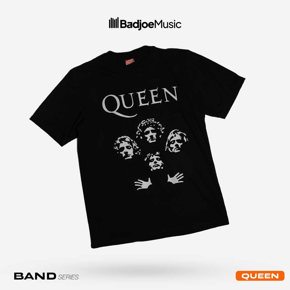 Queen เสื้อยืด - Queen 3 band - Premium Music Shirt - Makebadjoe Music