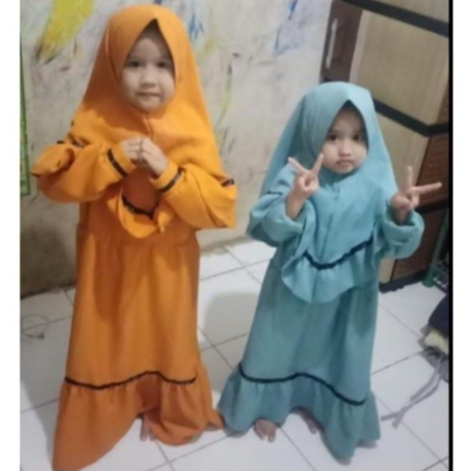 Belinda Kids Last Girls Gamis Plus Belinda Kids Hijab สําหรับเด็กอายุ 2 ถึง 10