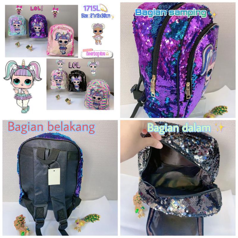 1715L CHILDRENS BACKPACK/LOL UNIC BACKPACK/SUITABLE สําหรับของขวัญวันเกิดและของขวัญวันเกิด