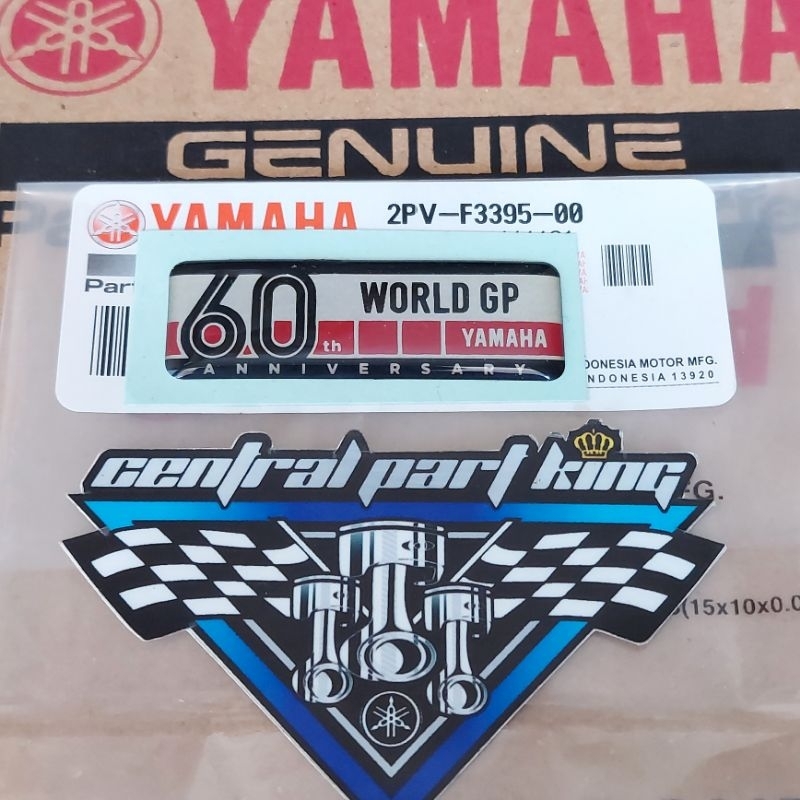 สติ๊กเกอร์ โลโก้ EMBLEM 60TH ANNIVERSARY WORLD GP ORIGINAL YAMAHA 2PV-F339-005-00
