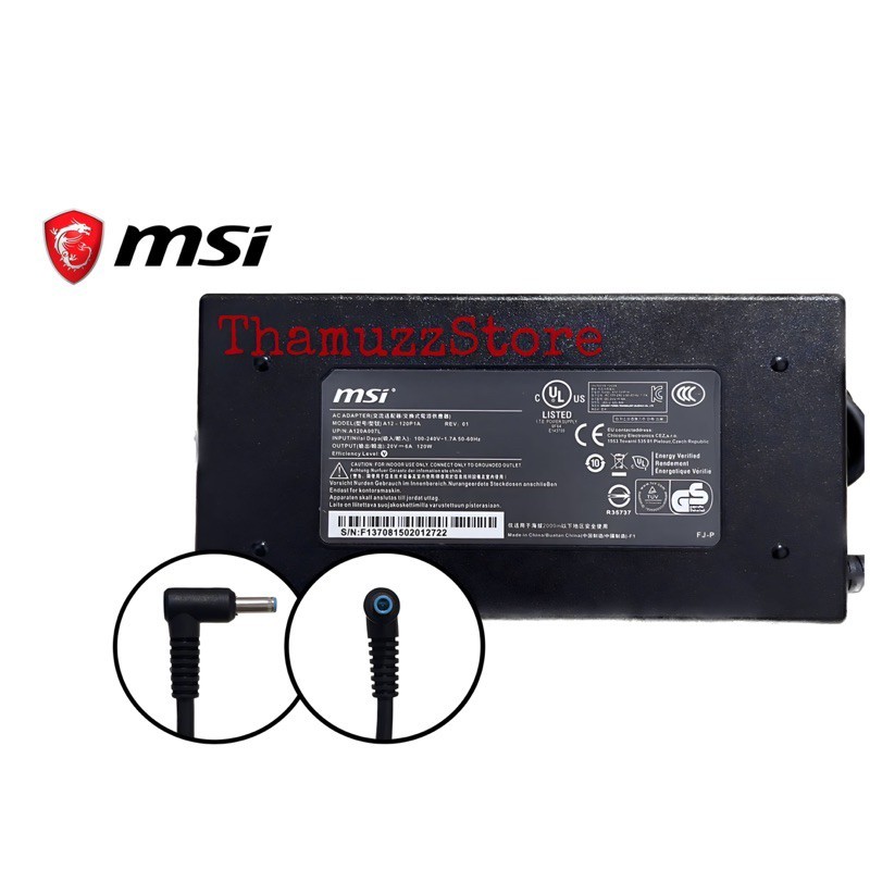 MSI GF63 Thin 10SC MS-16R5 MS-1263 20V 6A 120Watt อะแดปเตอร์ชาร์จ