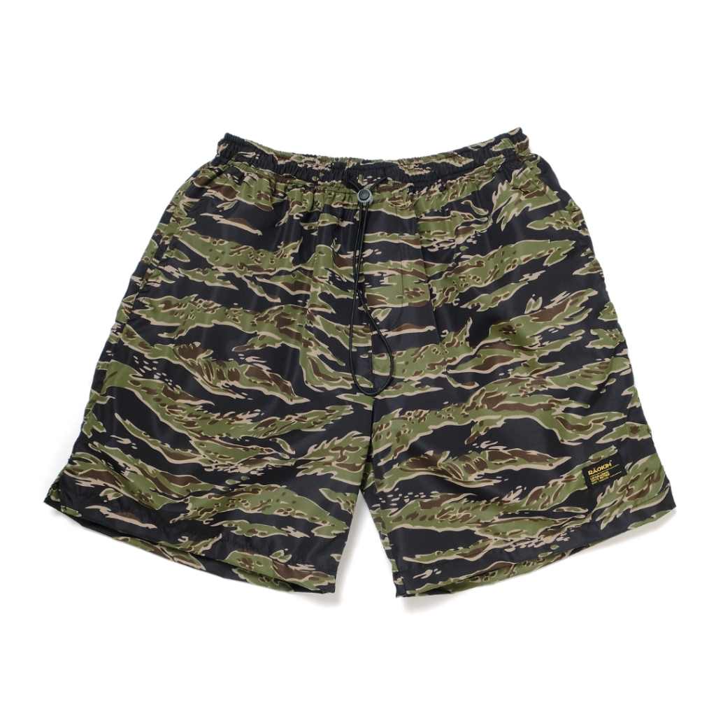 กางเกงขาสั้นผู้ชาย Raokin Boardshort Tiger Camo