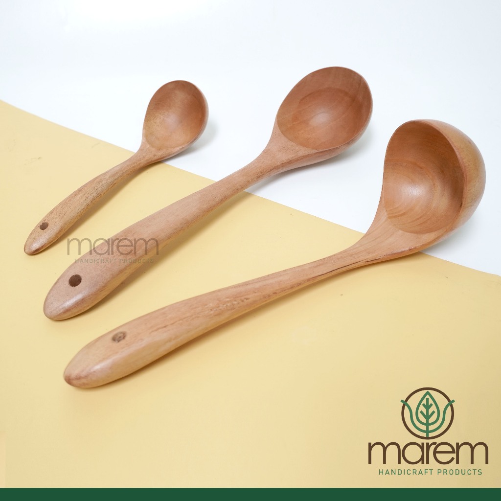 MAHOGNY WOOD VEGETABLE SPOON ผักไม้ SOUPOON| WOODEN SOUP SPOON 26 CM ราคา ถูกที่สุด ดีลบีเคเค แกลเลอรีภาพที่ 8