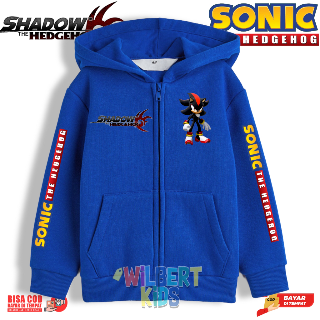 ล่าสุด Sonic The Hedgehog Shadow Kids Zipper Hoodie / Shadow The Hedgehog เสื้อแจ็คเก็ตเด็ก