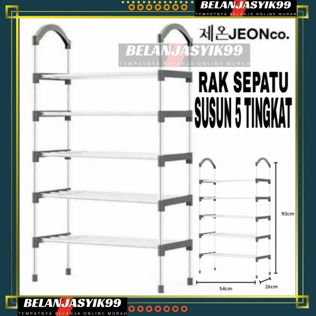 JEAN 5-TIER SHOE RACK / JEAN 5-TIER SHOE RACK / 5-TIER SHOE RACK / SHOE PORTABLE / MULTIFUNCTIONAL R