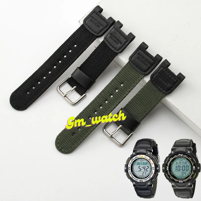 Casio SGW-100 SGW100 สายนาฬิกา Casio SGW100 SGW-100 สายแคนวาส