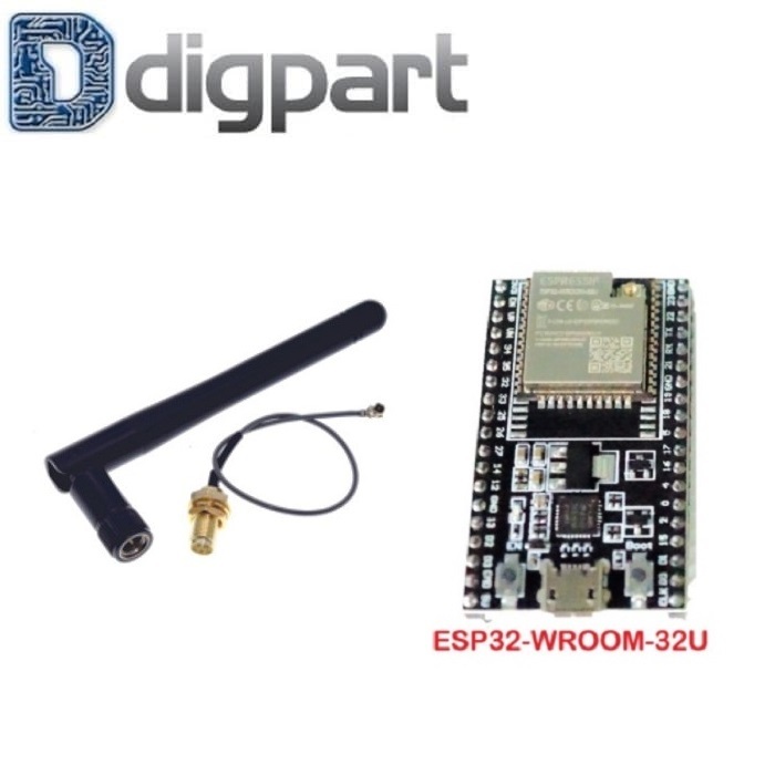 ESP32U WROOM CH9102X WiFi Bluetooth Ultra Low Power Dual Core